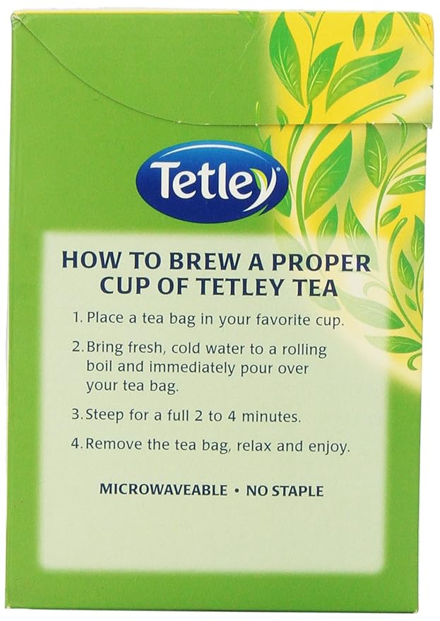 Tetley Green Tea, Honey, 72 Tea Bags | Refreshing, Light Flavor, Natural Ingredients | Ethical