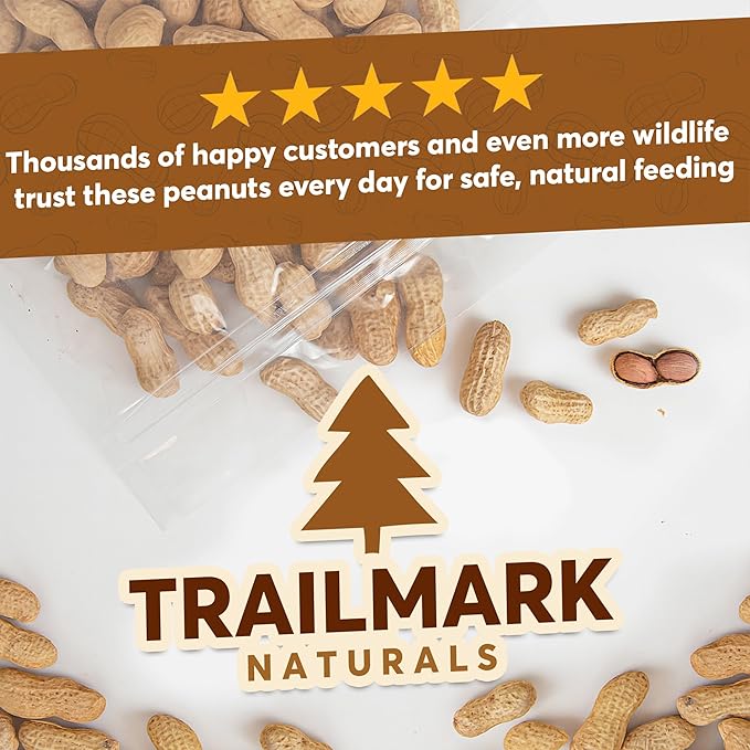 3 LB - Raw Peanuts For Squirrels, Raw In Shell Peanuts For Birds and Wildlife- Squirrel Food, Wild