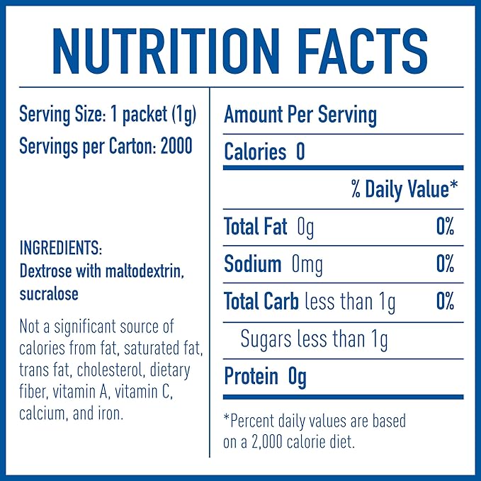 EQUAL Yellow 0 Calorie Sweetener, Sucralose Sugar Substitute, Zero Calorie Sugar Alternative