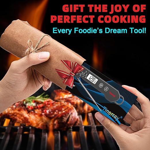 Digital Meat Thermometer for Cooking, Grilling & BBQ - Ultra-Fast Instant Read Thermometer with