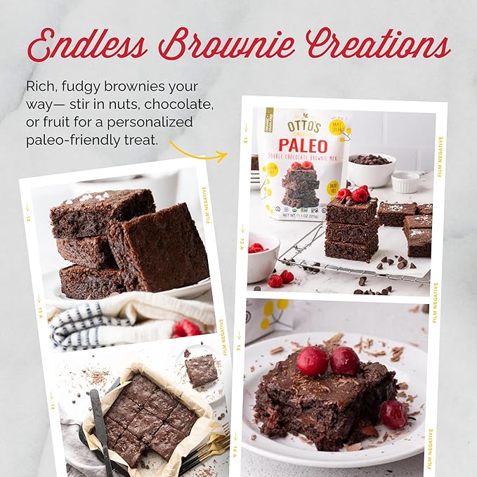 Otto's Naturals Grain-Free Paleo Double Chocolate Brownie Mix, 11.1 Oz., Top 9 Allergen-Free