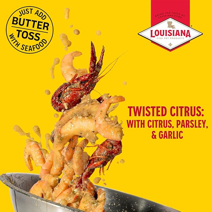 Louisiana Fish Fry Cajun Drip Twisted Citrus Butter Seasoning Mix - Seasoned Butter Sauce for