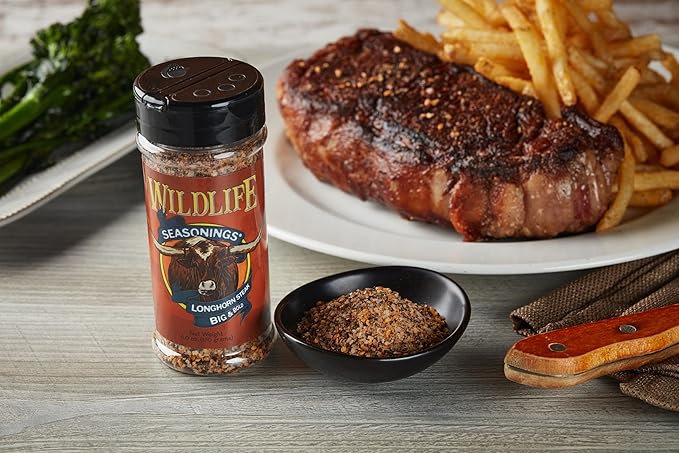 Wildlife Seasonings Longhorn Steak ??Big & Bold Flavor for Beef, Pork, Chicken, and Vegetables for