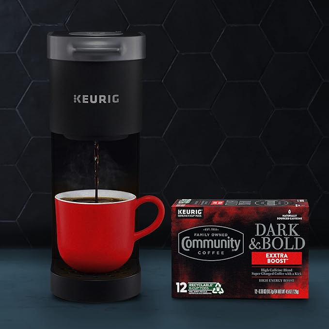Community Coffee Dark & Bold Exxtra Boost 72 Count Coffee Pods, Compatible with Keurig 2.0 K-Cup