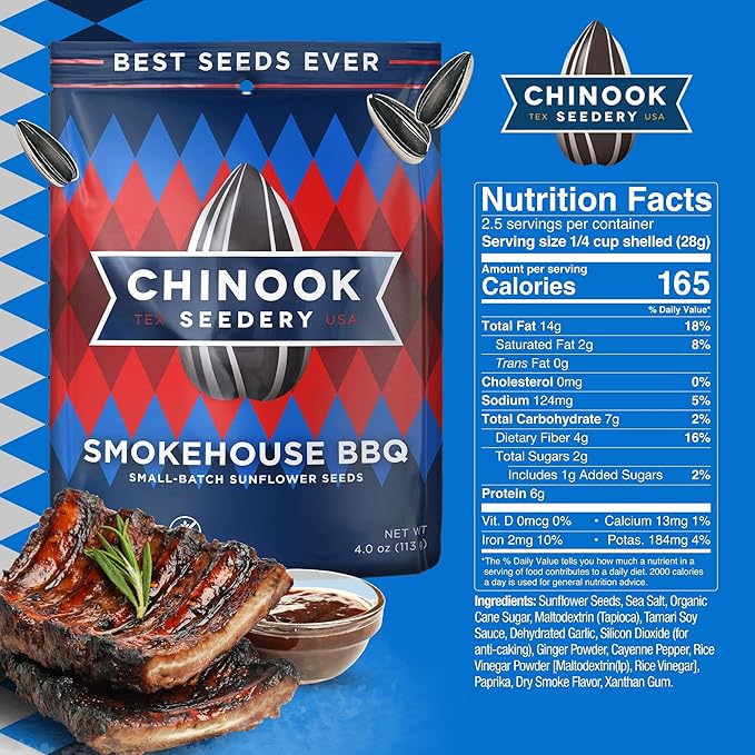 Chinook Seedery Roasted Sunflower Seeds - Jumbo Seeds Keto Snacks - Best For Snack Packs - Gluten