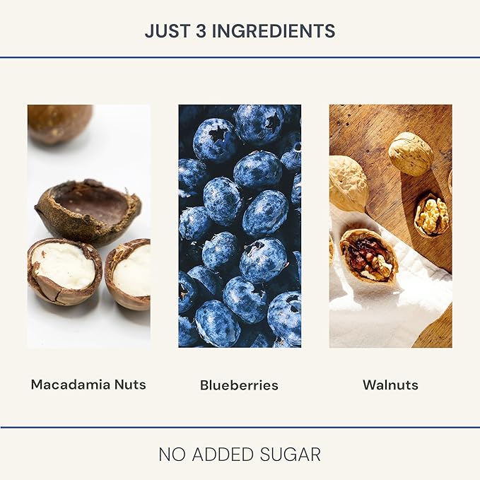 Blueprint Bryan Johnson Blueberry Nut Mix - Real Blueberries, Roasted Macadamia Nuts and Walnuts