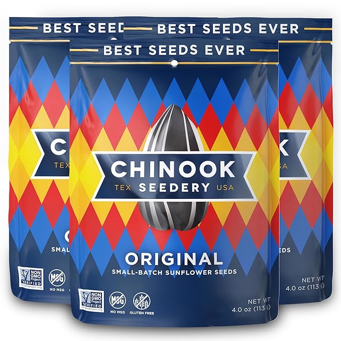 Chinook Seedery Roasted Sunflower Seeds - Jumbo Seeds Keto Snacks - Best For Snack Packs - Gluten