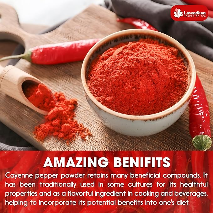 Lavendium, Premium 1.56 lbs Cayenne Pepper Powder??Pure Ground Red Pepper, Bold and Spicy Flavor