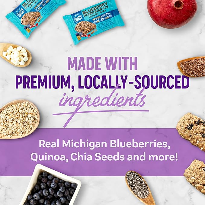 Cooper Street Granola Bakes in Delicious Blueberry Pomegranate Flavor | Healthy Chewy Granola Bars