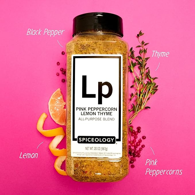 Spiceology - Pink Peppercorn Lemon Thyme - Use On: Chicken, Salmon, Shrimp, Potatoes, Butter