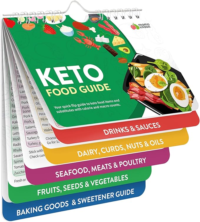 Keto Cheat Sheets Magnets Booklet - Keto Gifts for Women - Keto Diet Beginners Guide - Keto Food