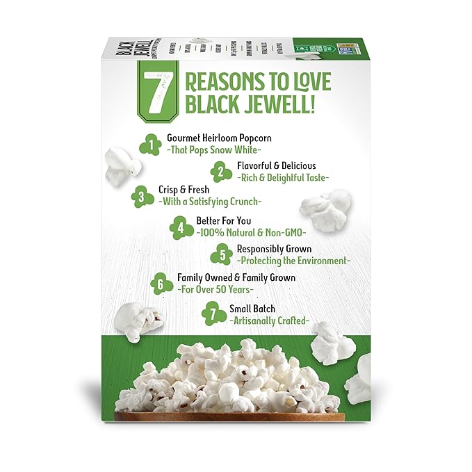 Black Jewell Gourmet Specialty Popcorn, Natural, Microwave, Bulk Case 36 Bags, 21oz (Pack of 6)