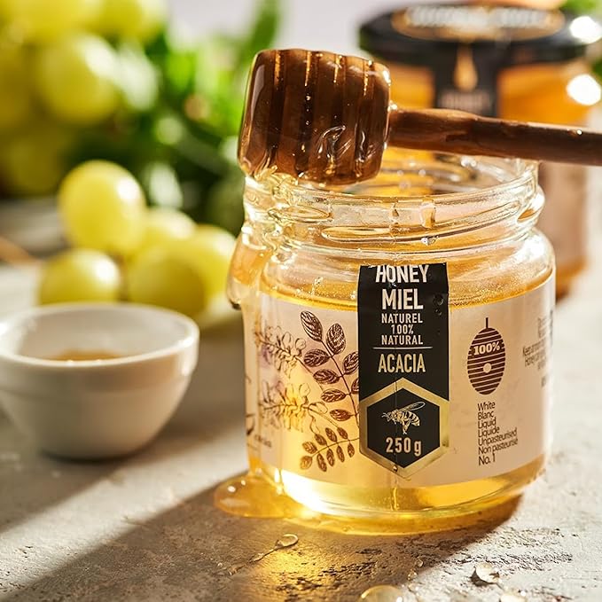 HONIGMA® Acacia Raw Honey | Exquisite Taste | 100% Pure | Unpasteurized | Unfiltered | Partially