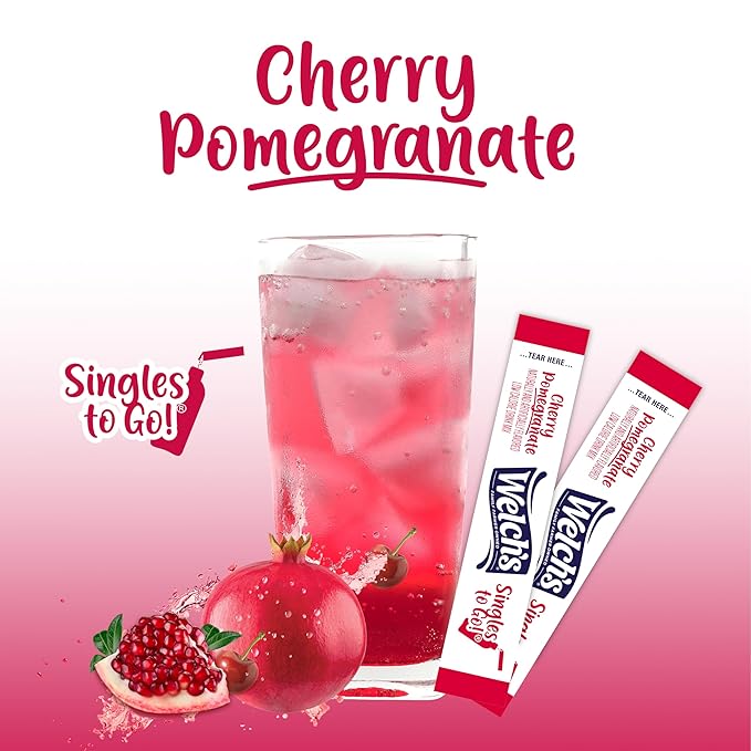 Welch's Singles To Go Variety Pack, Watertok Powdered Drink Mix, Includes 4 Flavors, Grape, Passion