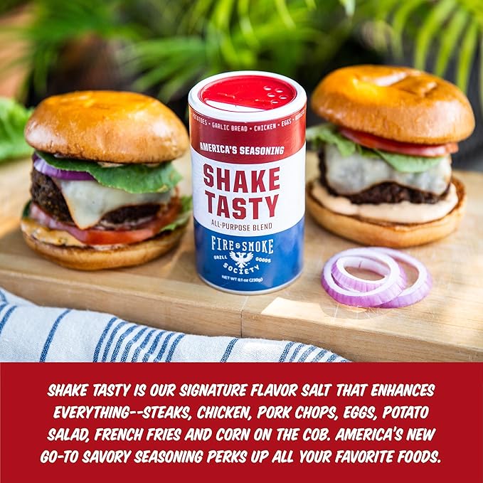 Fire & Smoke Society Shake Tasty All Purpose Seasoning | BBQ Rubs for Smoking and Grilling | Steak