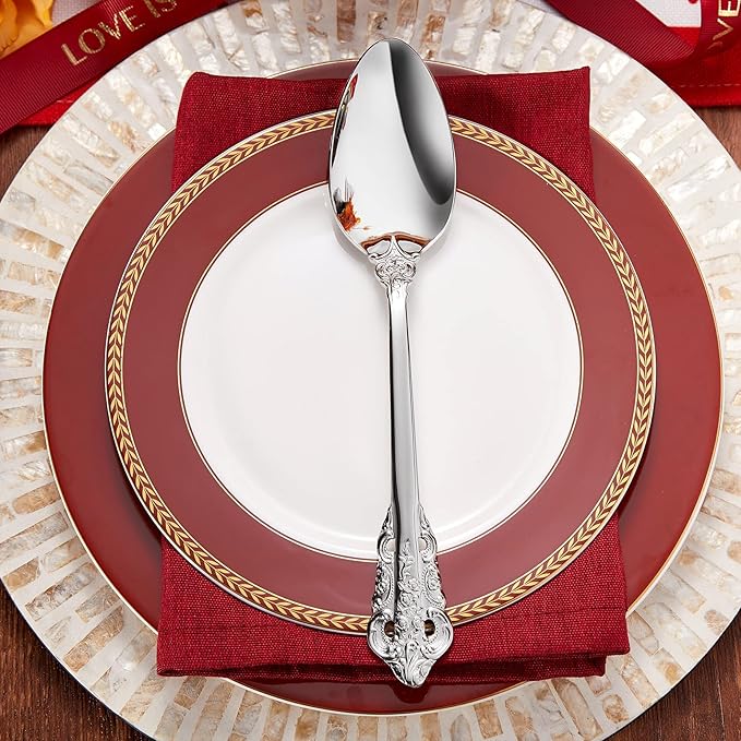 KEAWELL 2-Piece Gorgeous Large Serving Spoon, 18/10 Stainless Steel, Fine Large Serving Spoon