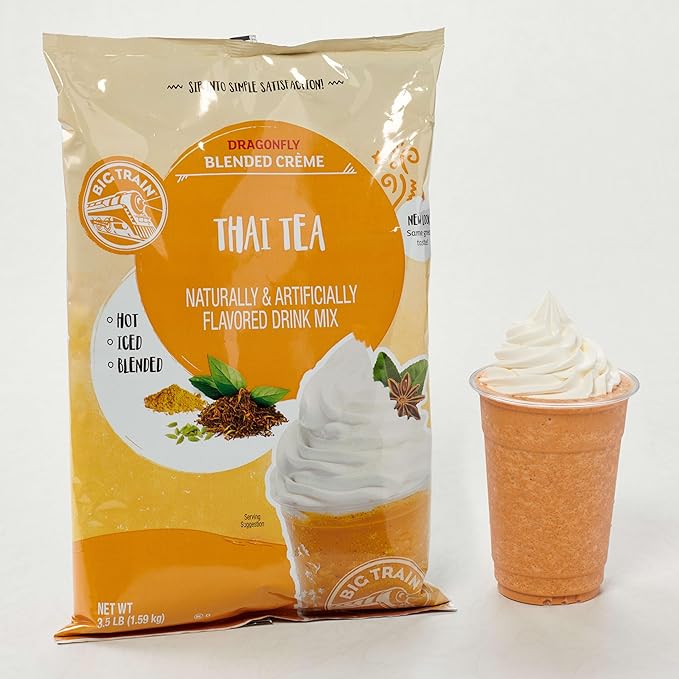 Big Train Dragonfly Thai Tea Blended Cr챔me Beverage Mix, 3.5 Pound (Pack of 1)