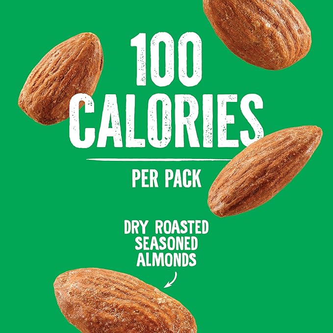 Emerald Nuts Dry Roasted Almonds 7ct (1-Pack) | 100-Calorie Individual Snack Packs | Plant-Based