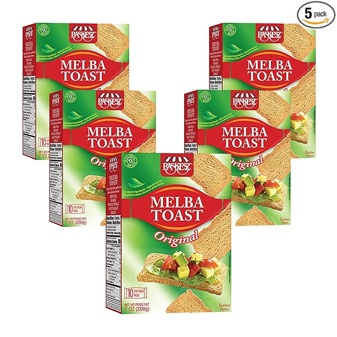 Only Kosher Candy Melba Toast Flatbread Crackers Classic Original Kosher Parve with No Artificial