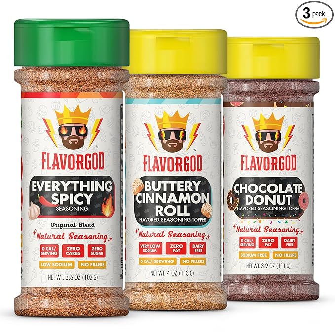 Sweet & Spicy Combo Pack of 3, Spices, Toppers and Seasoning Gift Set - Everything Spicy, Buttery