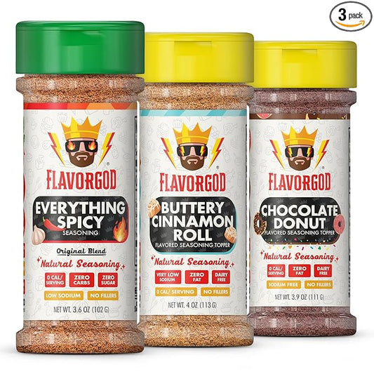 Sweet & Spicy Combo Pack of 3, Spices, Toppers and Seasoning Gift Set - Everything Spicy, Buttery
