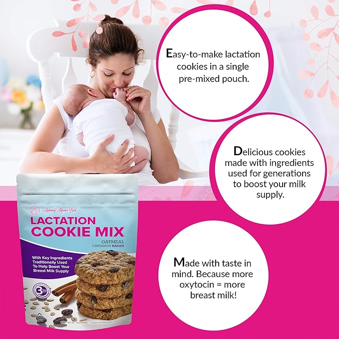 Lactation Cookies Mix - Oatmeal Breastfeeding Cookie Supplement Support for Breast Milk Supply