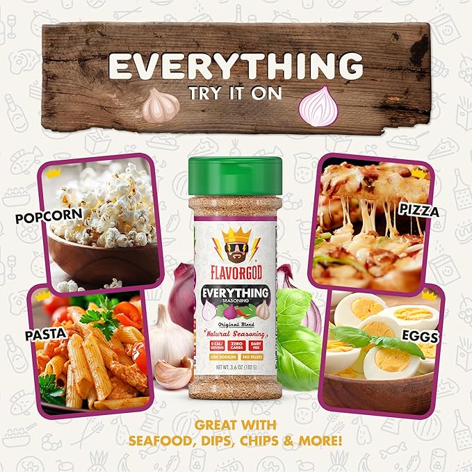 Everything Seasoning Mix, 2 Bottles by Flavor God - Premium All Natural & Healthy Spice Blend for