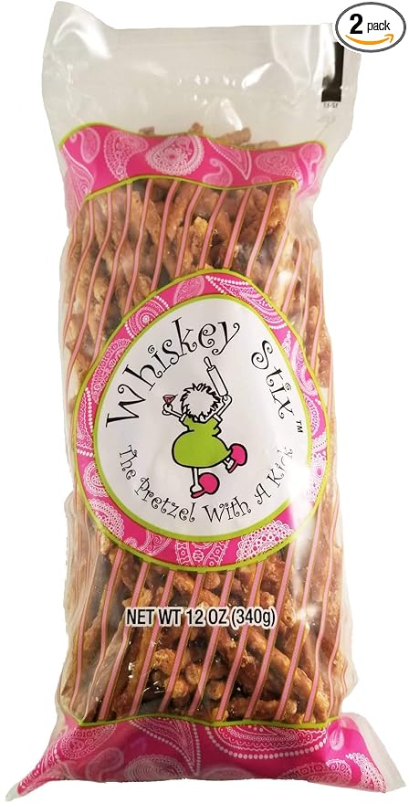 Whiskey Stix Gourmet Pretzels - Two 12oz. Bags