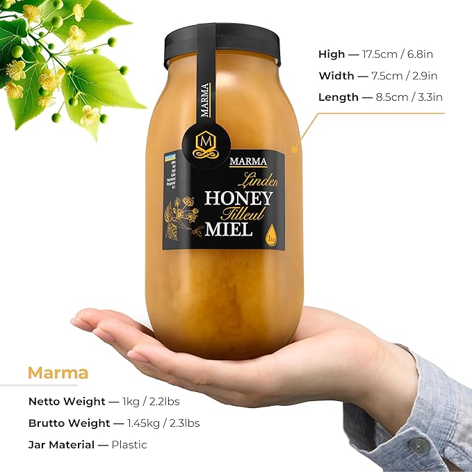 HONIGMA® Marma Linden Honey | Authentic Raw Honey from Ukraine | 100% Pure, Unpasteurized & Fully