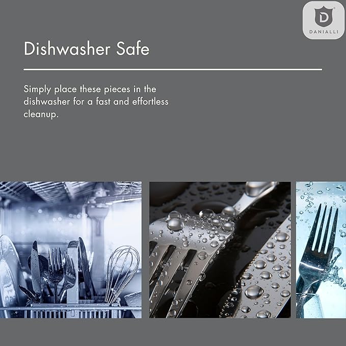 Hammered Silverware Set | Premium 18/10 Stainless Steel Flatware Service for 12 | Heavy-Duty &
