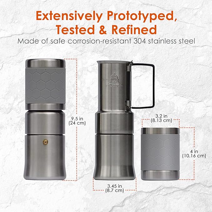 nCamp - Café, Portable Coffee Maker, Portable Espresso Machine, Compact Camping Coffee Maker
