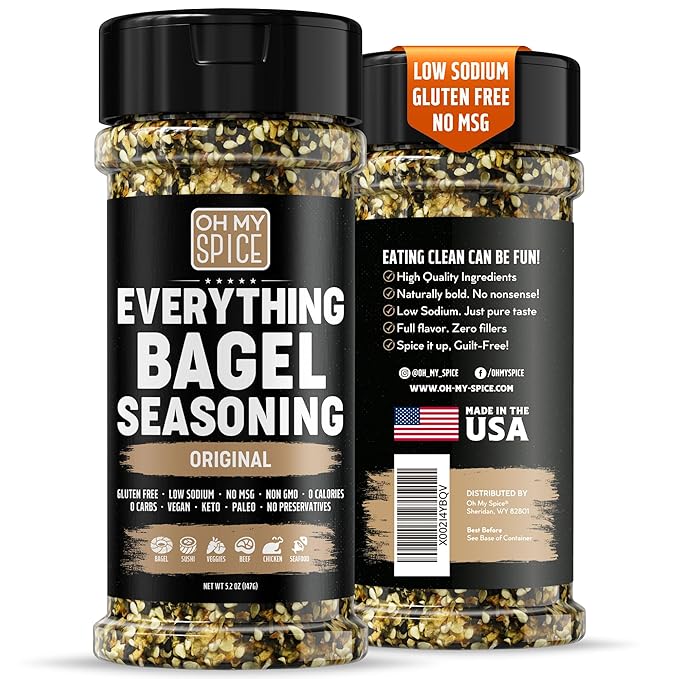 Everything Bagel Seasoning Blend - Gluten Free & Low Sodium Avocado Toast Seasoning. Vegetable