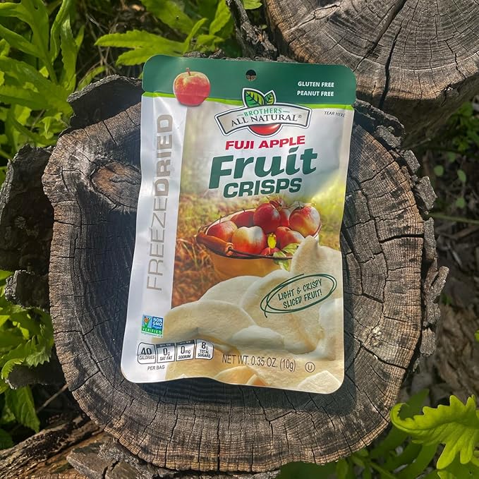 Brothers All Natural Freeze Dried Fruit Crisps, Fuji Apple & Cinnamon, 0.35 Oz (Pack of 24), Made