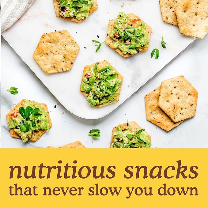 Simple Mills Organic Seed Crackers, Original - Gluten Free, Vegan, Healthy Snacks, Paleo Friendly
