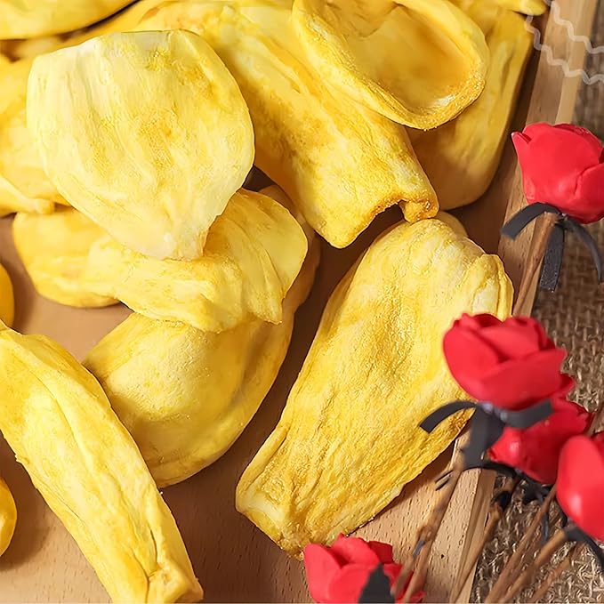 Premium Freeze-Dried Jackfruit Chips 8.8oz (250g) - Crunchy Tropical Snack, No Sugar Added | Rich