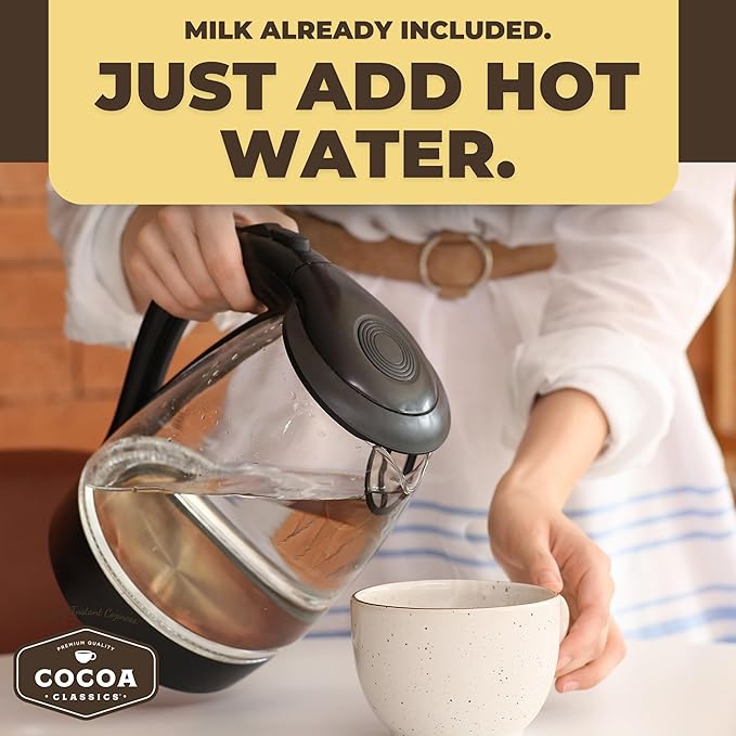 Cocoa Classics Arctic White Cocoa Mix, Hot Chocolate, Made with Nonfat Milk, Just Add Hot Water