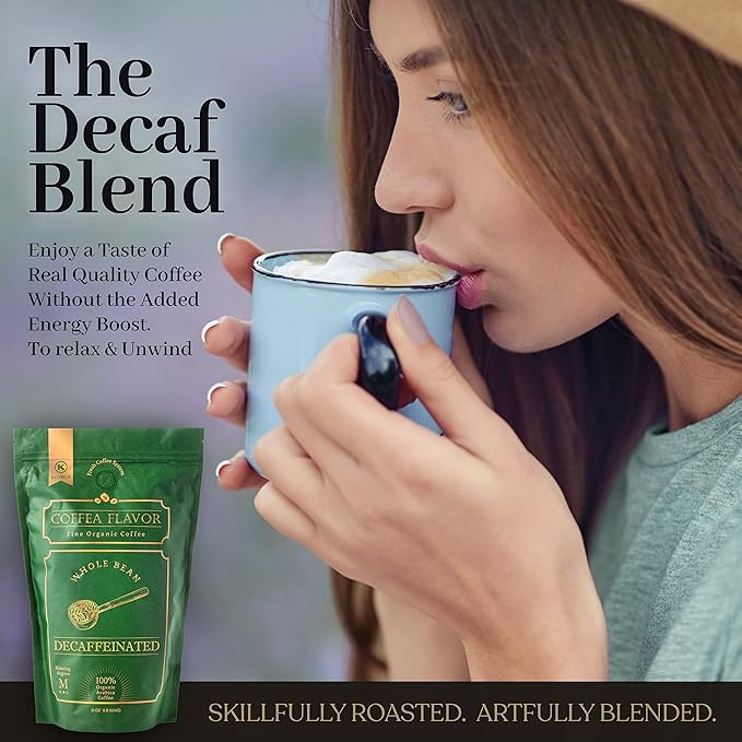 Coffea Flavor Fine Organic Coffee - Classic decaf Ground Coffee Medium Roast | 100% Arabica Coffee|