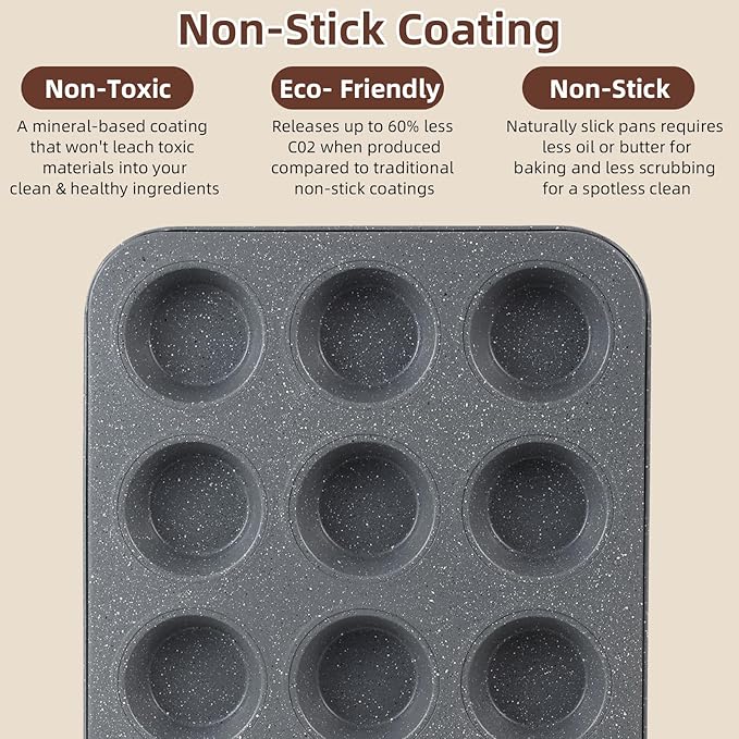 11-Piece Nonstick Baking Pans Set - Professional Grade Carbon Steel Bakeware with Premium Coating