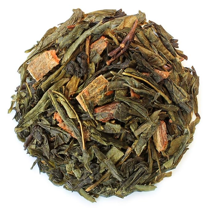 Teabloom Kosher Certified Vanilla Green Tea, Loose Leaf Tea Blend in Reusable Gift Canister, 3.17