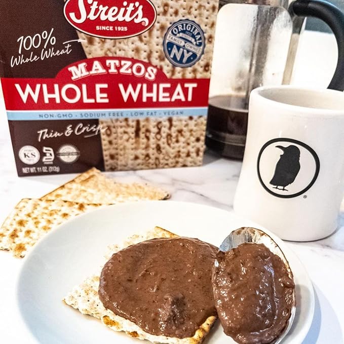 Streit's Whole Wheat Matzo - Thin & Crispy, Non-GMO, Sodium Free, Low Fat, Vegan, Family Owned