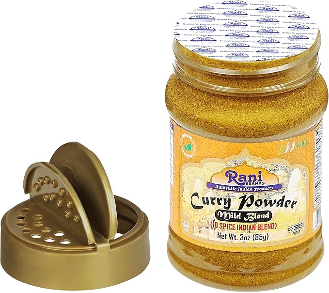 Rani Curry Powder Mild (10-Spice Authentic Indian Blend) 3oz (85g) PET Jar, Pack of 12 ~ All