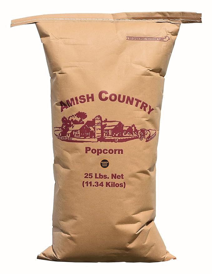Amish Country Popcorn | 25 lb Bag | Rainbow Popcorn Kernels | Old Fashioned, Non-GMO and Gluten