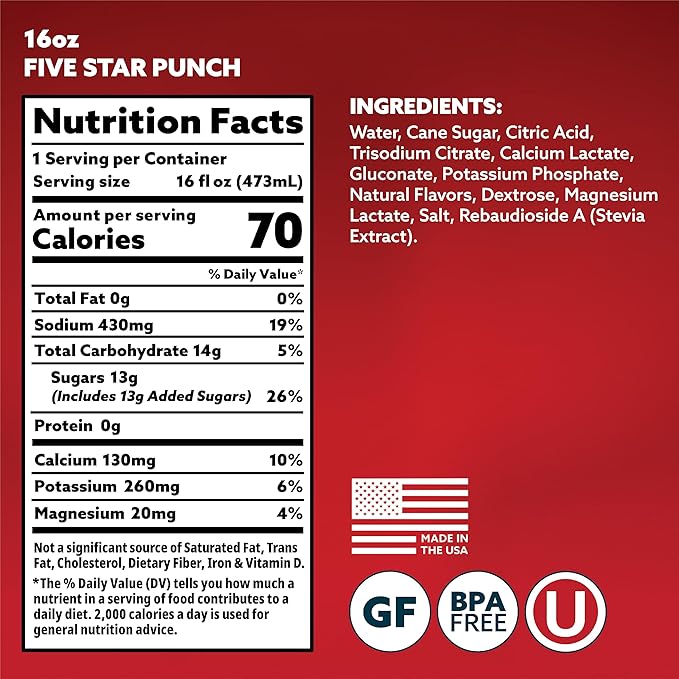Hoist Premium Hydration Isotonic Electrolyte Drink, Powerful IV-Level Hydration, Five Star Punch