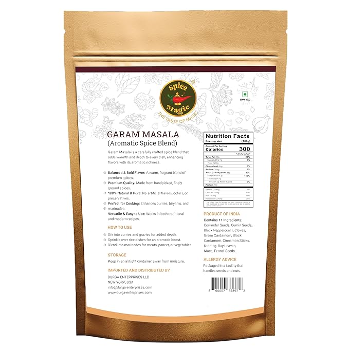 Spice Magic Garam Masala Powder 3.5oz (100g) | Indian Spice Blend | 100% All-Natural, Salt-Free