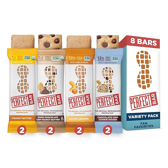 Perfect Bar, Best Sellers Variety Pack, Protein Bars, Gluten Free, Soy Free, Non GMO, No Sugar