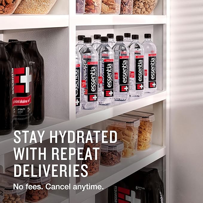 Essentia Water Bottled, Ionized Alkaline Water:99.9% Pure, Infused With Electrolytes, 9.5 pH Or