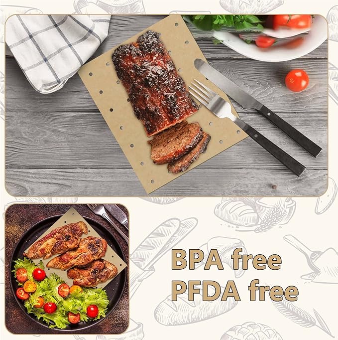 120 Sheets 9x11inch Unbleached Air Fryer Parchment Paper Liners,Non-stick Disposable Rectangle