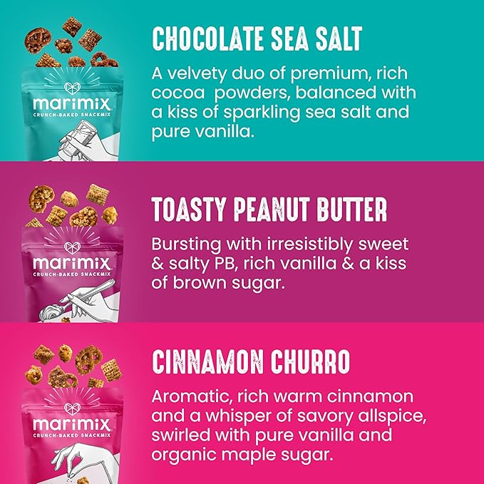 Marimix Snack Mix | Crunch Baked Sweet & Salty Savory Plant Based Naturally Gluten Free Whole Grain