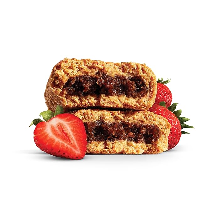 Nature?™s Bakery Whole Wheat Fig Bars, Strawberry, Real Fruit, Vegan, Non-GMO, Snack bar, 7 boxes