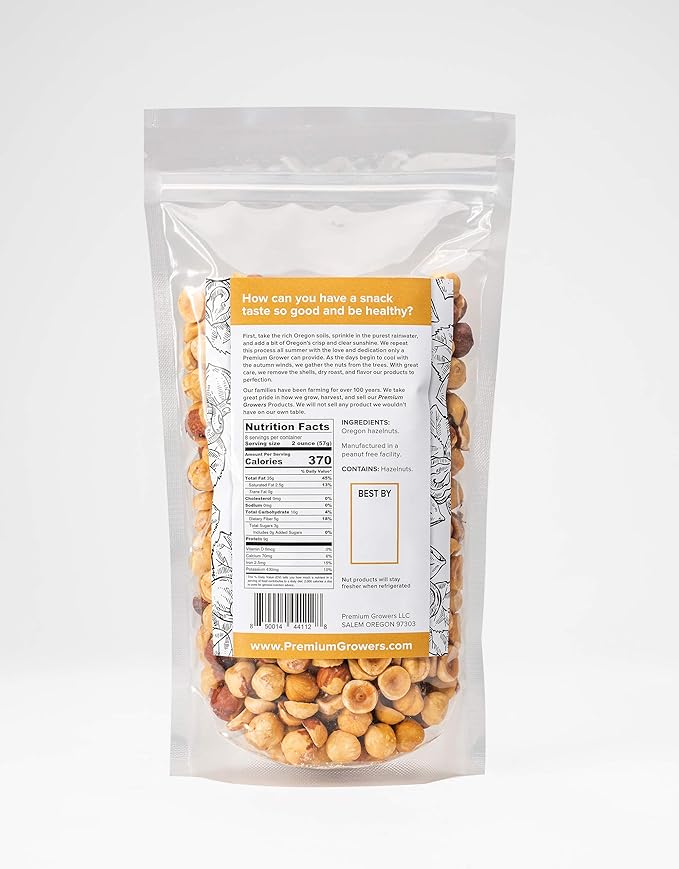 Oregon Farm To Table Hazelnuts from Premium Growers - Dry Roasted - Natural Roasted ??Kosher